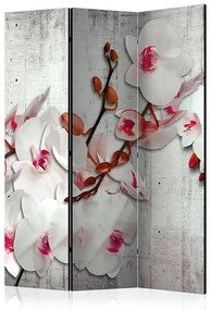 Paraván - Concrete Orchid [Room Dividers] Veľkosť: 135x172, Verzia: Akustický