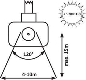 Rabalux 7068 - LED Reflektor so senzorom FLOOD LED/30W/230V 4000K IP44 čierna