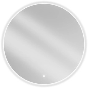 Mexen Erg, okrúhle LED podsvietené kúpeľňové zrkadlo 90 cm, 6000K, vykurovacia podložka proti zahmlievaniu, 9823-090-090-611-00