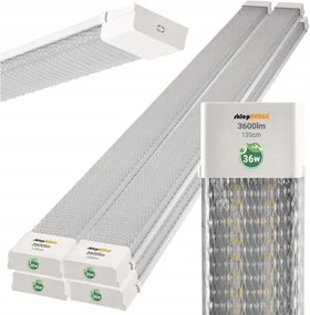 4x LED svietidlo na povrchovú montáž 36W 120cm 4000k