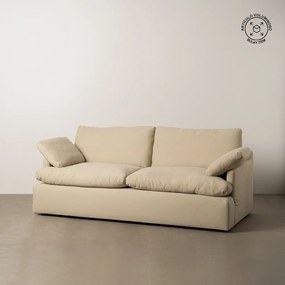 Béžová ľanová pohovka 212 cm – Ixia