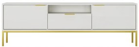 Televízny stolík Austin 175 cm biely/zlatý
