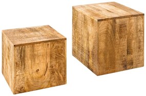 Sada odkladacích stolíkov Padilla 40 cm mango