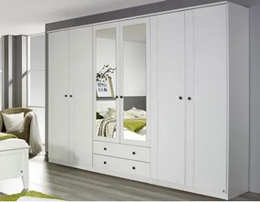 Šatníková skriňa Rosenheim, 271 cm, biela%