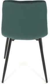 Jedálenská stolička zamatová, zelená CT-281 GRN4