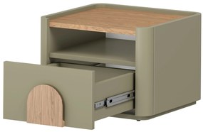Nočný stolík Amilio 50 cm - eukalyptus / dub baltic dune / dub prírodný