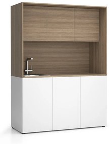 Kuchynka NIKA s drezom a batériou 1481 x 600 x 2000 mm, dub prírodný, ľavé