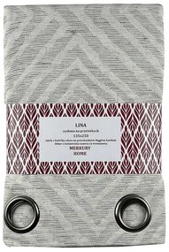 Záves Lina na priechodkách 135x250 svetlo šedá Merkury Home
