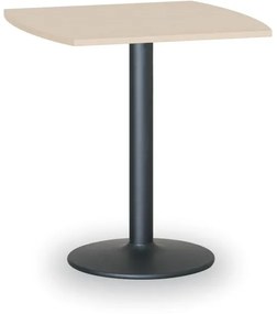 Konferenčný stolík FILIP II, 660x660 mm, čierna podnož, doska breza