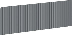 Mexen Mexen, Rýhované čelo pre korpus kúpeľňovej skrinky 60 x 20 cm, grafitová matná, 91A20-0600-235-1-66
