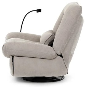 Autronic BONTEC Polohovacie kreslo, elektrické zabudované ovládanie, béžová, látka, TV-7081 LAN2 Farba: Béžová