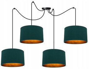 Závesné svietidlo Shade Spider, 4x textilné tienidlo (mix 6 farieb), (výber z 2 farieb konštrukcie), g