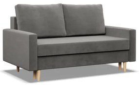 Dvojmiestna pohovka BLANK Elegant rozkladacia, svetlosivá