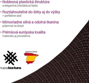 Super strečové poťahy NIAGARA čokoládová taburetka (40 - 60 cm)
