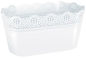Truhlík LACEY 28,5 cm biely