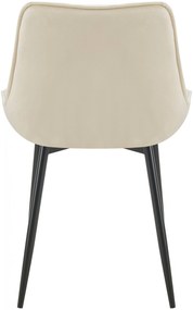 Jedálenská stolička Wallace - zamat - Krémová