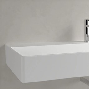 VILLEROY &amp; BOCH Memento 2.0 závesné umývadlo s otvorom (spodná strana brúsená), s prepadom, 1200 x 470 mm, Stone White, s povrchom CeramicPlus, 4A22CLRW