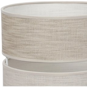 Závesné svietidlo Len, 1x béžové/svetlobéžové textilné tienidlo, (fi 20 cm), w