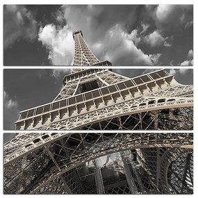 Obraz na plátne - Eiffelova veža - pohľad zdola - štvorec 335FC (105x105 cm)
