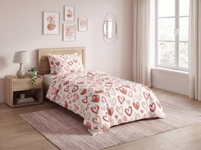 Flanelové obliečky AMORIA HEARTS vzorované Rozmer obliečky: 2 ks 70 x 90 cm | 200 x 220 cm