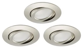 Brilo - SADA 3x LED Stm. kúpeľňové podhľadové svietidlo LED/5W/230V IP23 BL1875