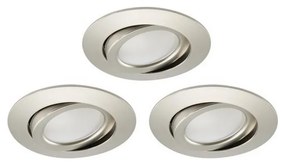 Brilo - SADA 3x LED Stm. kúpeľňové podhľadové svietidlo LED/5W/230V IP23