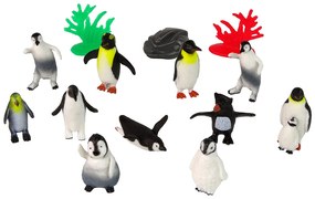 Lean Toys Sada figúrok zvieratiek tučniakov - 12ks.