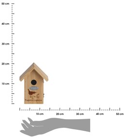 Vtáčia búdka Simple, 19,5x14,5x11 cm, drevo, hnedá