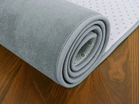 TZ Sivý jednofarebný obdĺžnikový koberec Polar Rozmer: 80x150 cm