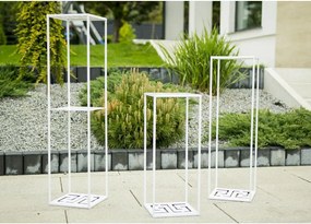 STOJAN NA KVETINÁČ DOUBLE FRAME 100X24X24 CM BIELA