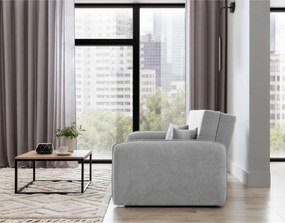 Svetlosivá ženilková rozkladacia/s úložným priestorom pohovka 155 cm Laine – ELTAP