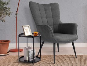 Kreslo Victoria, šedá látka