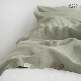 Svetlozelené ľanové obliečky na jednolôžko 140x200 cm - Linen Tales