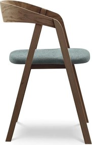 Modré jedálenské kreslo z masívneho dreva Erika – Makamii