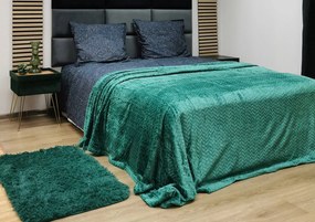 Dekorstudio Luxusná tmavo zelená deka s vytláčaným vzorom Fuero Rozmer deky: 150x200cm