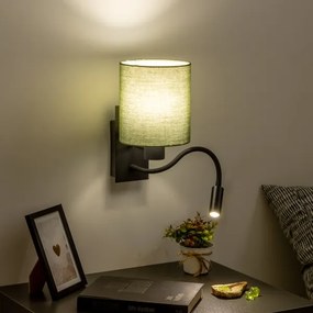 Brilagi - LED Nástenná lampa NUBILA 1xE27/25W/230V + LED/3W čierna/zelená
