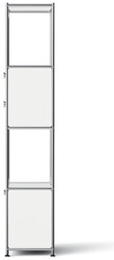 Kovový regál »CN3 Slim Line« s 2 pohyblivými zásuvkami a 1 pohyblivými výklopnými dvierkami, biely