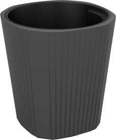 Kvetináč MUZA 390 mm, nízky, antracit *28869