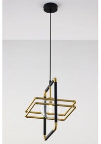 Jupiter 2028 - Luster na lanku FIORI 1xG9/10W/230V čierna/zlatá/číra