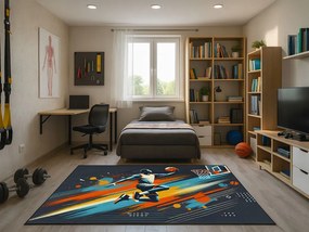 Športový koberec s basketbalovým motívom – viacfarebný Rozmer: 100x150 cm