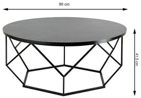 Konferenčný stolík DIAMOND 41,5x90 cm čierna