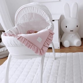 Sada do postieľok s volánom sýto ružová 50x65cm