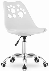 Otočná stolička PRINT - biela