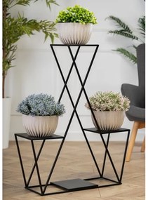 Stojan na kvety 95x78 cm čierna