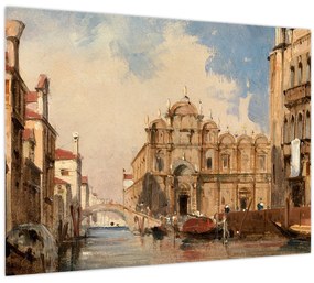 Sklenený obraz - Jules-Romain Joyant, The Scuola di San Marco, Venice, reprodukcia (70x50 cm)