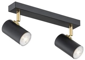 Argon 0891 - Bodové svietidlo LAGOS 2xGU10/5W/230V čierna/mosadz