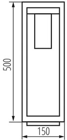 Stĺpikové svietidlo Kanlux 34984 VIMO IP44 E27 1x15W čierne