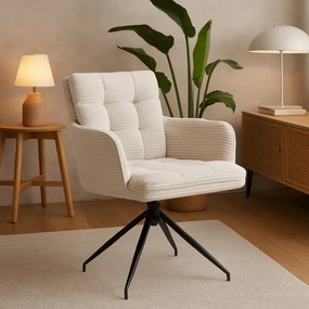 Otočná stolička MIA krémová