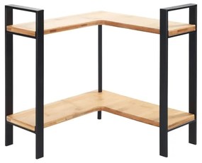 WENKO 53028100 - Polica LOU 30x33 cm čierna/hnedá