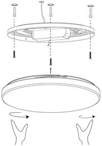 Eglo 900001 - LED Stmievateľné stropné svietidlo TOTARI-Z LED/19,2W/230V 2700-6500K